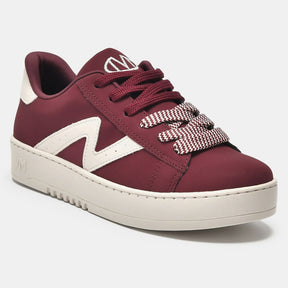 Tênis Casual Bordo-off White