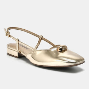 Sapato Scarpin Dourado