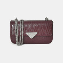 Bolsa Crossbody Cristal Snake Vinho