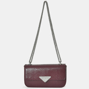 Bolsa Crossbody Cristal Snake Vinho